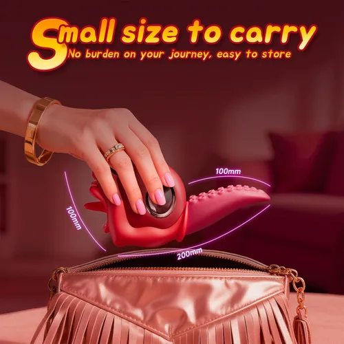 Vista 7 de Sex Toys - Vibradores para adultos para mujeres, vibrador de presión de lengua, vibrador de calentamiento, juguete sexual con 10 lamiendo