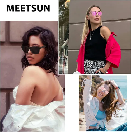 Vista 2 de MEETSUN Polarized Sunglasses for Men Women Classic Retro Driving Sun Glasses 100% UV Protection