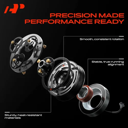Vista 5 de A-Premium Kit de embrague del compresor del A/C compatible con Honda Civic 1.7L 2001-2005