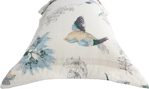 Vista 9 de Brandream Fundas de almohada acolchadas 100% algodón, 2 piezas, tamaño estándar, diseño de pájaros de campo americano, decoración de dormitorio
