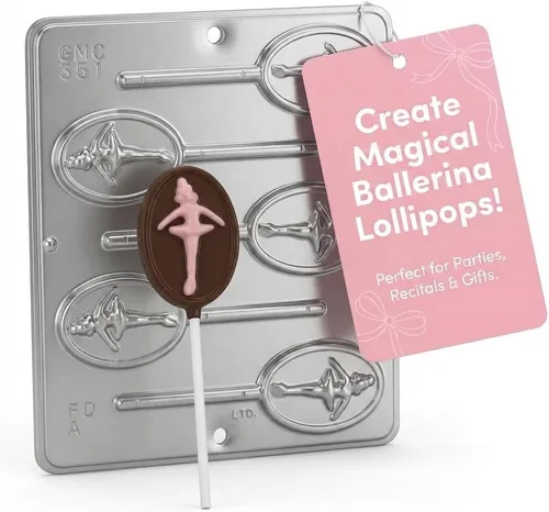 Vista 3 de Molde de caramelo de chocolate para piruletas de bailarina 251