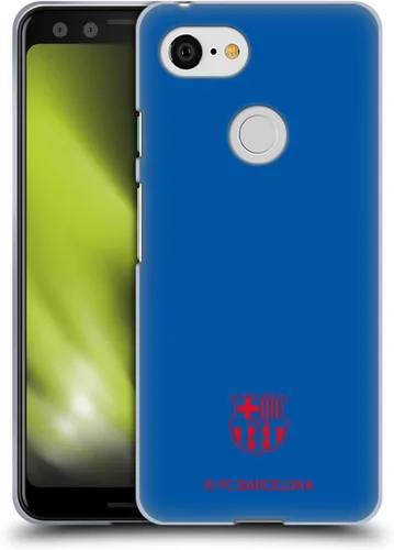 Vista 76 de Head Case Designs Funda de gel con licencia oficial del FC Barcelona Barca Crest Patterns [protección de grado militar] compatible con Google Pixel 3