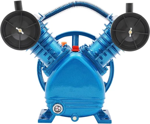 Vista 11 de Bomba de compresor de aire 2HP, compresor de aire lubricado con aceite, pistón, culata gemela, cabezal de compresor de aire de aluminio