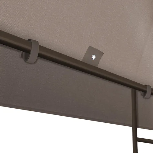 Vista 4 de BenefitUSA - Parasol de repuesto para cenador o toldo de patio de poliéster de una sola capa, Marrón topo