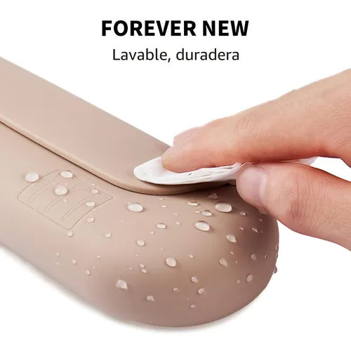 Vista 5 de AGIKET Soporte de silicona para brochas de maquillaje, bolsa de cosméticos de viaje: soporte suave y portátil para brochas cosméticas faciales