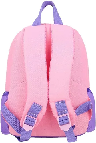Vista 3 de Mochila de viaje preescolar de 11 pulgadas para niños pequeños (unicornio rosa y morado)