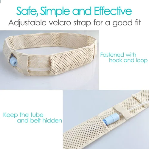 Vista 6 de Cinturón de malla transpirable PD para catéter de diálisis peritoneal, suministros de accesorios de transferencia suave, cinturón protector