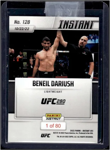 Vista 2 de BENEIL DARIUSH SP 2022 Panini Instant UFC 280/80#128 MT-MT+ MMA Fighting