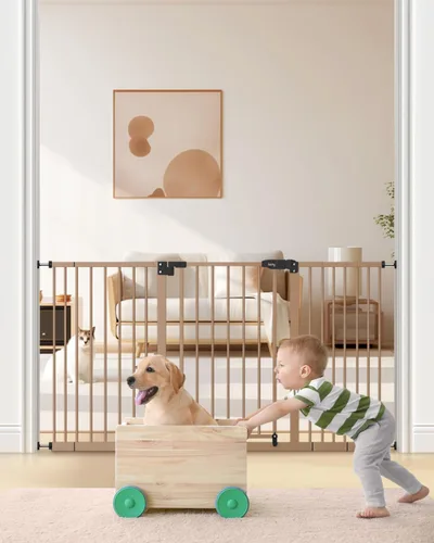 Vista 12 de keny - Puerta de seguridad para perros de 29 a 42.5 pulgadas para escaleras, cierre automático Puerta para mascotas fácil de montar a presión