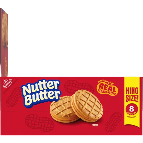 Vista 15 de NUTTER BUTTER Galletas Sándwich de Mantequilla de Maní, Tamaño King, 10 Paquetes de Bocadillos de 3.5 oz