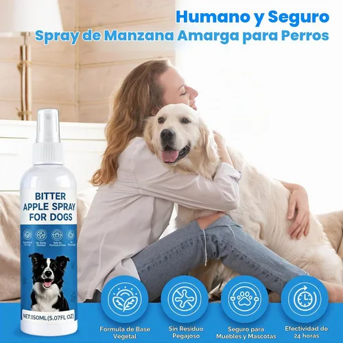 Vista 6 de Spray de manzana amarga para perros, sin alcohol, sin masticar y disuasorio para perros para dejar de masticar y lamer, proteger muebles, zapatos