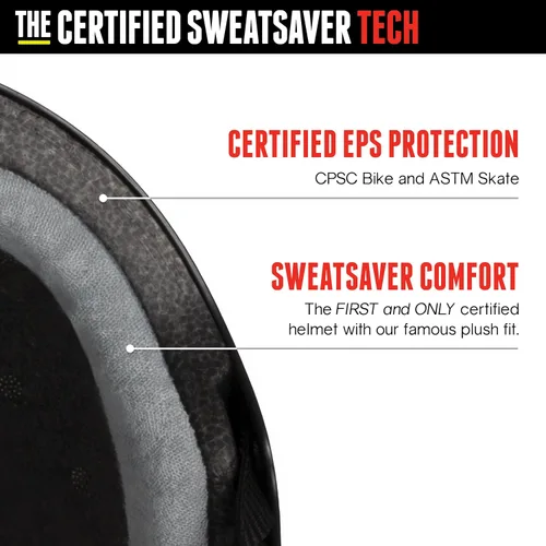 Vista 4 de Triple Eight Certified Sweatsaver Helmet for Skateboarding, BMX, Roller Derby, Roller Skating, Inline Skating, Scooter and Bike