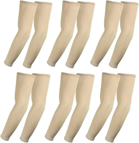 Vista 5 de The Elixir - Funda de compresión para brazo (longitud completa), protección UV, antideslizante, paquete de 6 pares