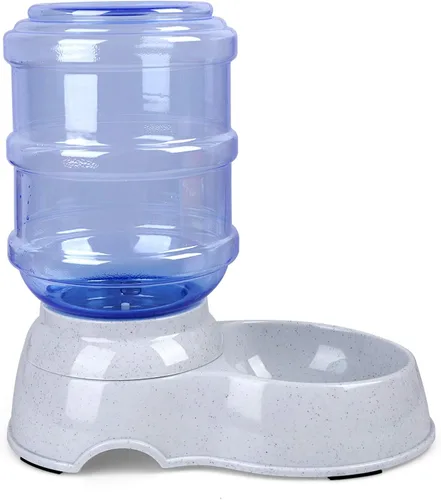 Vista 2 de Estación dispensadora de agua para mascotas – 1 galón de agua de reposición para mascotas para perros, gatos, animales, fuente de agua por gravedad