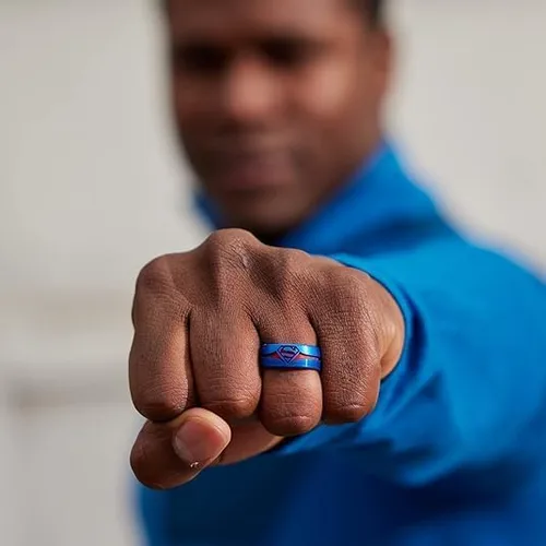 Vista 4 de Enso Rings Colección DC Comics Anillo de silicona grabada cómodo, transpirable y seguro Batman, Superman, The Flash y Wonder Woman