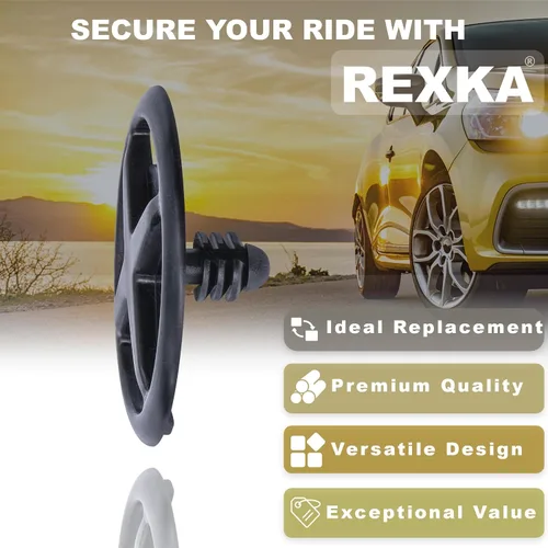 Vista 4 de Rexka Clip de retención de almohadilla aislante para capó, compatible con Nissan Infiniti F5846-30f00 Altima Armada Frontier Leaf Maxima Murano 10pcs