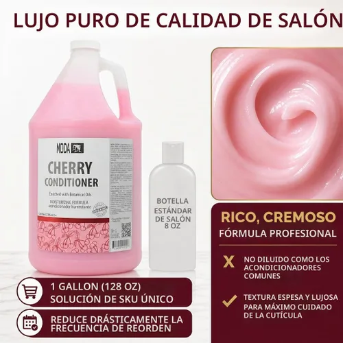 Vista 2 de MODA Cherry Bulk Salon Conditioner Premium Back-Bar & Amenity Treatment Salon-Grade Luxury at Commercial Scale A 'set it and forget it' Solución
