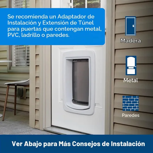 Vista 8 de Puerta para mascotas PetSafe SmartDoor controlada por aplicación (grande), hecha para múltiples mascotas, entrada y salida selectiva, control a