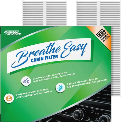 Vista 34 de Spearhead OEM+ Filtro de aire de cabina Particulate Breathe Easy Compatible con 2015-17 Chrysler 200, 2014-18 Cherokee como OEM Proporciona