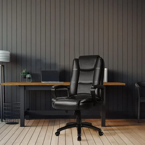 Vista 7 de OFIKA Silla de oficina, silla de escritorio para computadora para juegos, cojín ergonómico de respaldo alto, soporte lumbar con ruedas, cómodo