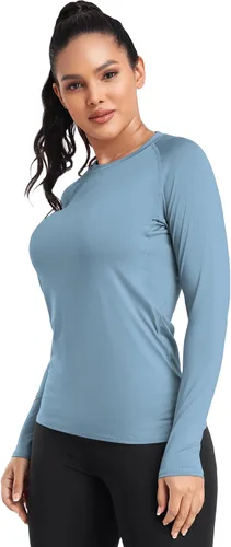 Vista 2 de TELALEO 4 Pack Women's Compression Shirt LongShort Sleeve Performance Workout Baselayer Athletic Top Sports Gear