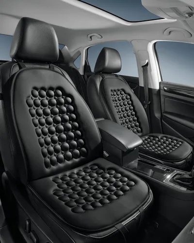 Vista 2 de Fremont Auto - Funda para asiento de vehículo transpirable con protector de asiento - Hecha con fibra de poliéster premium y almohadilla de burbujas