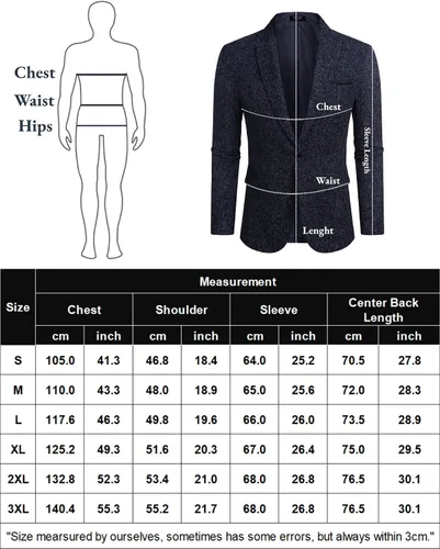 Vista 6 de COOFANDY Men's Casual Blazer Suit Jackets Slim Fit One Button Business Sport Coats