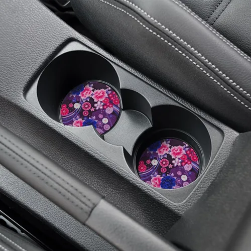 Vista 6 de AUCELI Paquete de 2 posavasos para automóvil, portavasos universales para vehículos, 2.75 pulgadas, antideslizantes, a prueba de golpes, almohadilla