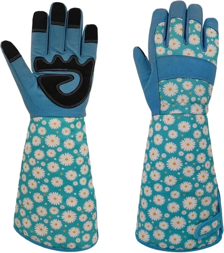 Vista 20 de Guantes Largos de Jardinería, Resistentes a Espinas y Pinchazos, Guantes Protectores para Rosas y Cactus para Jardinero, Regalos