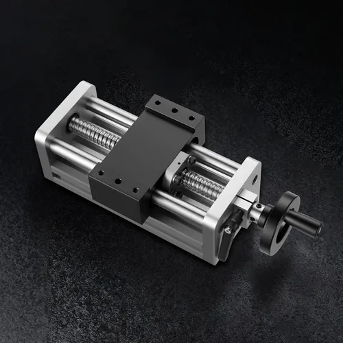 Vista 8 de VEVOR Actuador de etapa lineal, carrera efectiva de 100 mm, guía de movimiento lineal CNC de husillo de bolas, eje óptico doble, C7 de alta