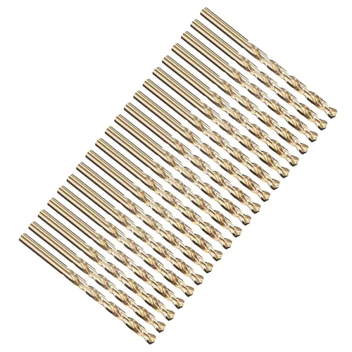 Vista 239 de PATIKIL Broca Jobber de 0.039 in, vástago recto M35 cobalto 5% acero de alta velocidad 135° acabado dorado para metal duro de acero inoxidable - 2