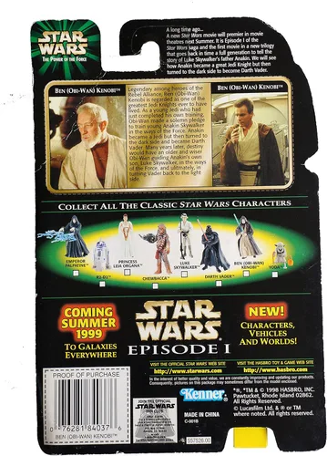 Vista 3 de Star Wars Power of the Force Obi Wan Kenobi Flashback Foto con sable de luz