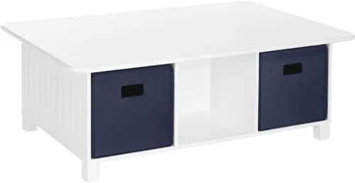 Vista 11 de RiverRidge Home RiverRidge - Mesa de actividades, color blanco con cubos de coral