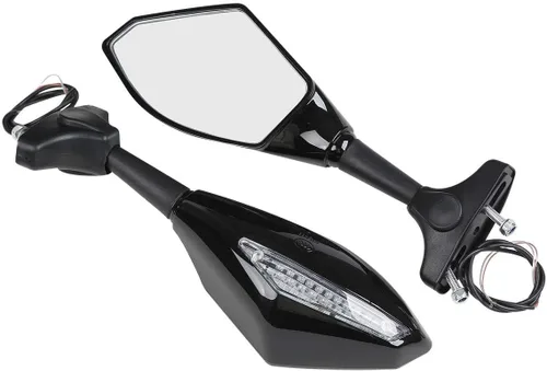 Vista 8 de TCMT Espejos LED integrados para Honda VFR800 Interceptor 03-07 Kawasaki Ninja ZX-10R 2004-2011 KTM RR312 08-09 Suzuki GSXR1000 09-11 Yamaha YZF-R6
