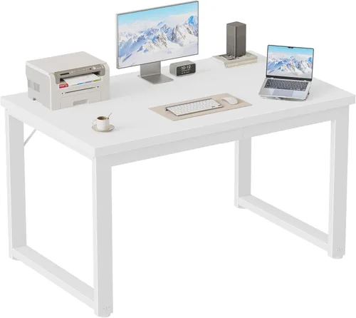 Vista 50 de Mericonia Escritorio para computadora, escritorio de juegos para espacios pequeños, mesa de estilo moderno y simple para oficina en casa, mesa