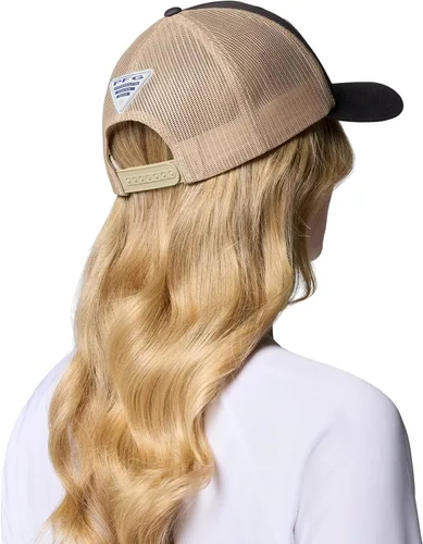 Vista 337 de Columbia Gorra de bola de malla Bandera antigua de malva/blanco/pescado