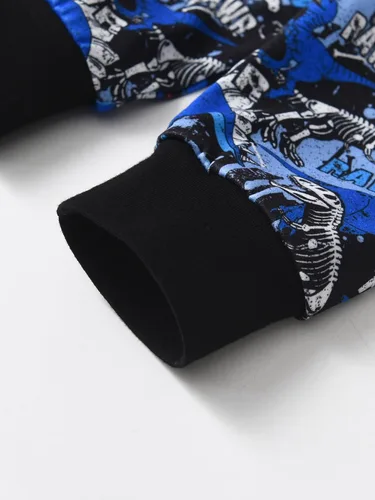 Vista 34 de Conjunto de 3 piezas de ropa de bebé recién nacido con estampado de manga larga + pantalones + sombrero