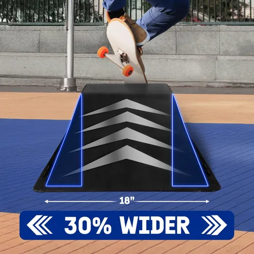 Vista 4 de Yes4All Single-Piece Skateboard Ramp, Bike Ramp, Skate Ramp - Design for Beginners, More Durable, Safe, Capacity 220Lbs