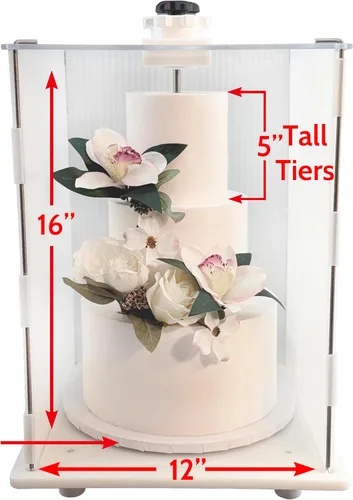 Vista 3 de CAKESAFE Transportador de pasteles Itsy Tall reutilizable, de plástico