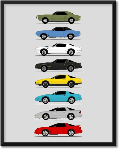 Vista 5 de Idea Network Póster hecho a mano compatible con Pontiac Print for Best of Pontiac (Fiero, G8, Solstic, Firebird, GTO, Grand Prix, Sunfire)
