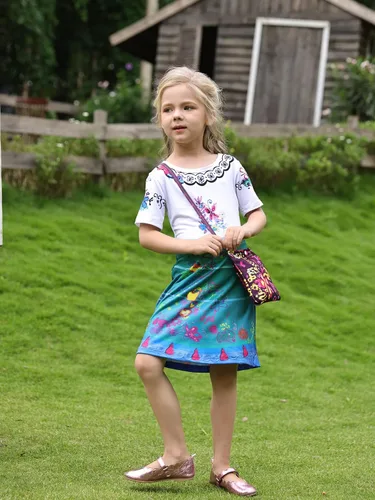 Vista 5 de HenzWorld Vestido Mirabel para niñas, disfraz de la familia Madrigal, disfraz de Isabella para fiesta de cumpleaños, ropa de regalo