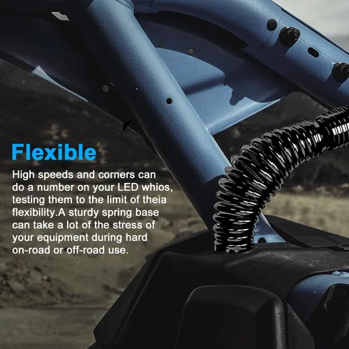 Vista 7 de 1 pieza de luces de látigo con base de resorte, base de resorte de látigo LED de liberación rápida para ATV, resorte de látigo de ATV para UTV, ATV