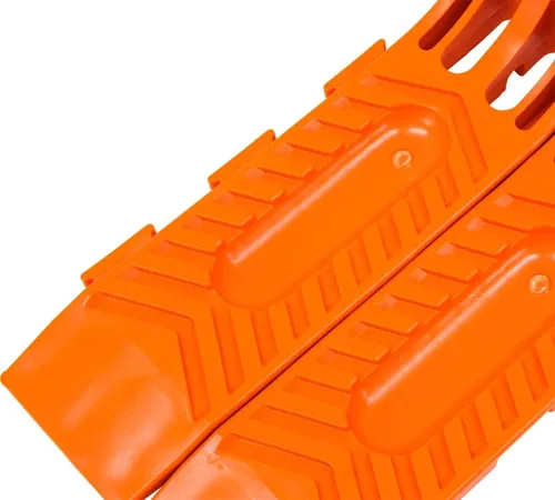Vista 7 de Mytee Products Patines de neumáticos entrelazados para camión de grúa, camión de auxilio, transportador de vuelco, color naranja (juego de 4 piezas)