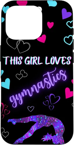 Vista 20 de Funda para iPhone 16 Gymnast This Girl Heart Loves Gymnastics Pink Teal