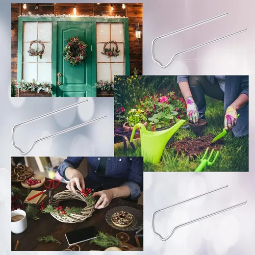 Vista 7 de 160 alfileres florales, alfileres verdes de 1.7 pulgadas en forma de U, alfileres florales para espuma, coronas de paja, flores, costura