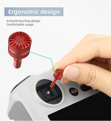 Vista 4 de 2 palos de control remoto mini 3 Pro, mini 3 Pro Drone CNC de aluminio de repuesto de joystick para pulgarjoystick repuesto para accesorios Mini 3