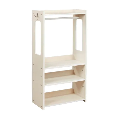 Vista 14 de ECR4Kids TrendiTot - Perchero con estantes ajustables, armario para niños, natural