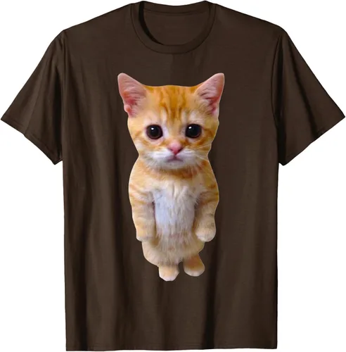 Vista 6 de El Gato Meme Sad Crying Cat Munchkin Kitty Meme Camiseta de moda Small Negro