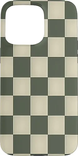 Vista 30 de Funda para iPhone 11 Pro Max con patrón de tablero de ajedrez verde salvia