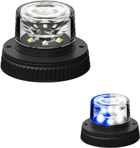 Vista 19 de SpeedTech Lights Flare 360° 6 LED 18 W Luz estroboscópica – Bombilla de botón oculta, faro de peligro para vehículos de policía, construcción Rojo